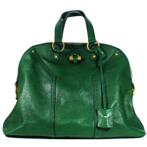 large yves saint laurent green purse|women yves Saint Laurent purses.